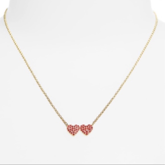 kate spade Jewelry - Kate Spade Yours Truly Pave Heart Pendant Necklace